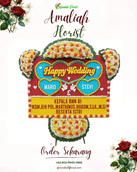 Papan Bunga Pernikahan Jampiroso